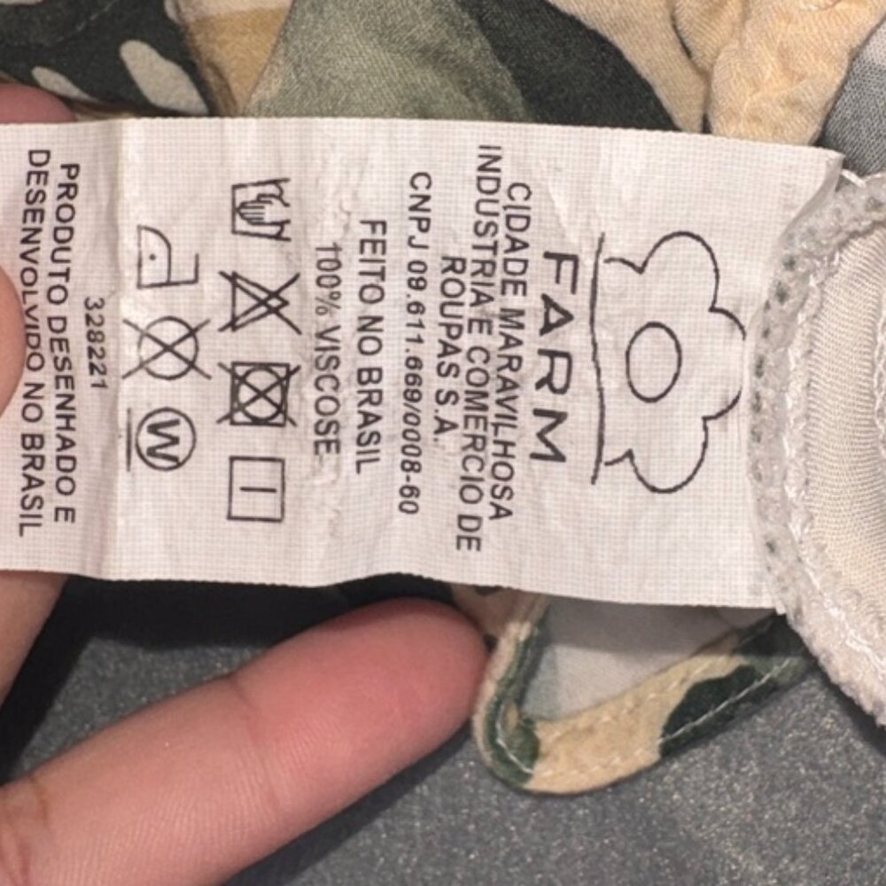 Women's FARM Rio Tropical Green Leaf Print Midi Dress size Medium - Picture 10 of 14